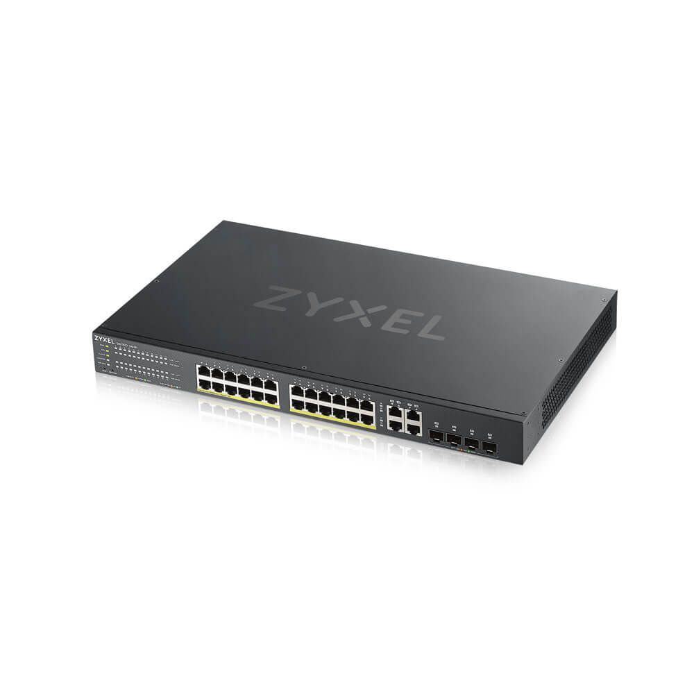 ZYXEL GS1920-24HP V2 24P 100-1000 + 4XDUALSFP L2 YONETILEBILIR HYBRID NEB